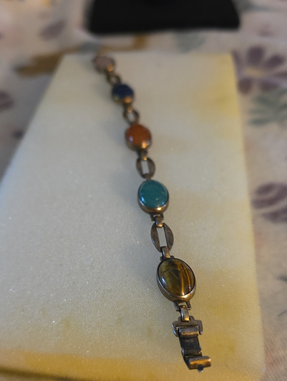 Multicolor Stone Link Bracelet - Women Jewelry